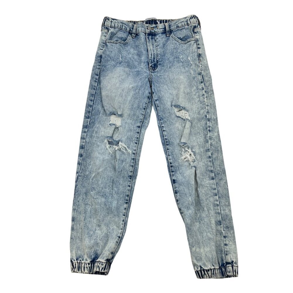 Celebrity Pink Acid Wash Jogger Jeans Distressed Women’s Size Small